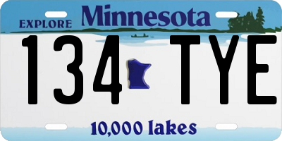 MN license plate 134TYE