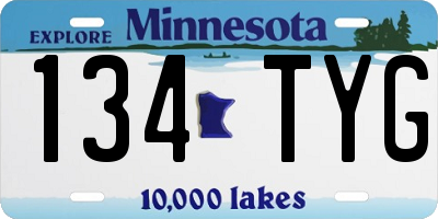 MN license plate 134TYG