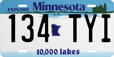 MN license plate 134TYI