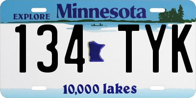 MN license plate 134TYK