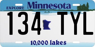 MN license plate 134TYL