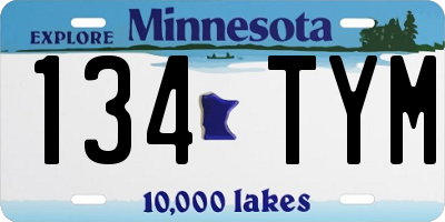 MN license plate 134TYM
