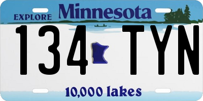 MN license plate 134TYN