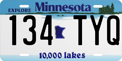 MN license plate 134TYQ