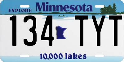 MN license plate 134TYT