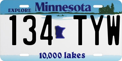 MN license plate 134TYW