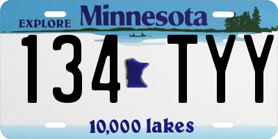 MN license plate 134TYY