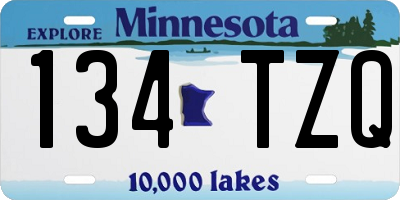 MN license plate 134TZQ