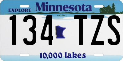MN license plate 134TZS