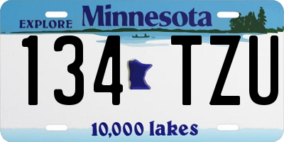 MN license plate 134TZU