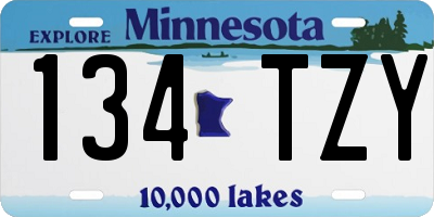 MN license plate 134TZY