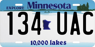 MN license plate 134UAC
