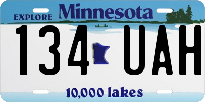 MN license plate 134UAH