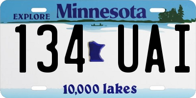 MN license plate 134UAI