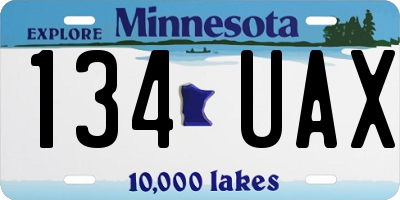 MN license plate 134UAX