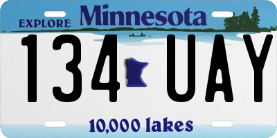 MN license plate 134UAY