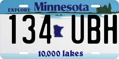 MN license plate 134UBH