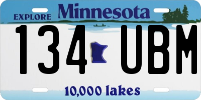 MN license plate 134UBM