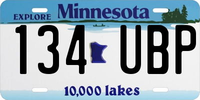 MN license plate 134UBP