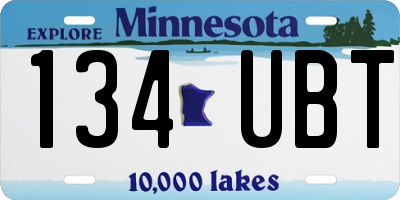 MN license plate 134UBT