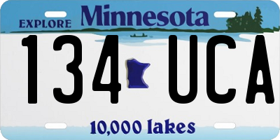 MN license plate 134UCA