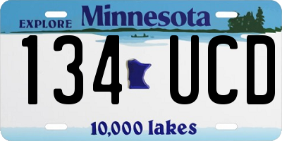 MN license plate 134UCD