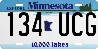 MN license plate 134UCG