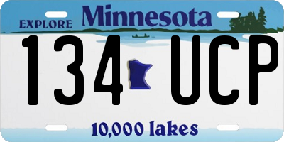 MN license plate 134UCP