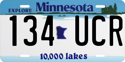 MN license plate 134UCR