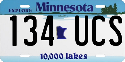 MN license plate 134UCS