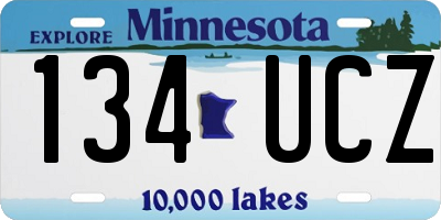 MN license plate 134UCZ