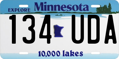 MN license plate 134UDA