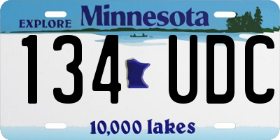 MN license plate 134UDC