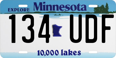 MN license plate 134UDF