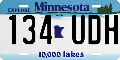 MN license plate 134UDH