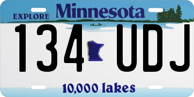 MN license plate 134UDJ