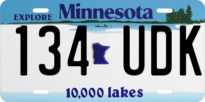 MN license plate 134UDK