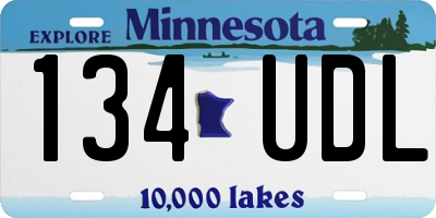 MN license plate 134UDL
