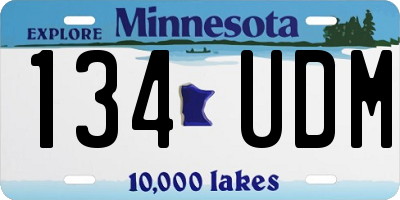 MN license plate 134UDM