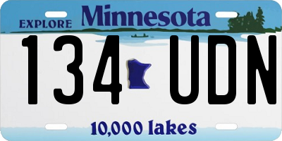 MN license plate 134UDN