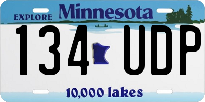MN license plate 134UDP