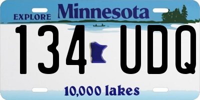 MN license plate 134UDQ