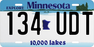 MN license plate 134UDT