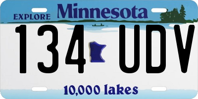 MN license plate 134UDV