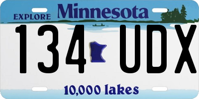 MN license plate 134UDX