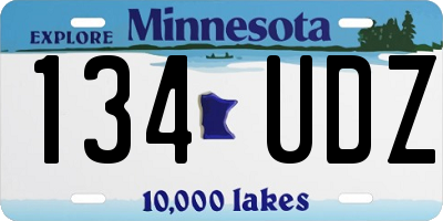 MN license plate 134UDZ