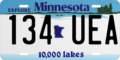 MN license plate 134UEA