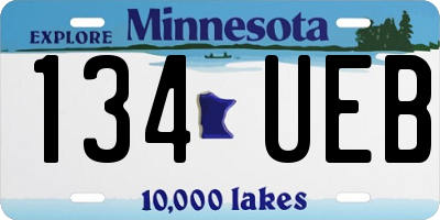 MN license plate 134UEB