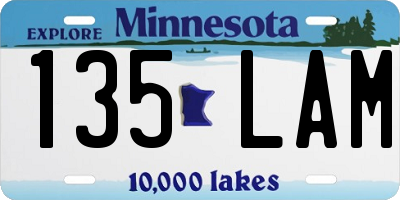 MN license plate 135LAM
