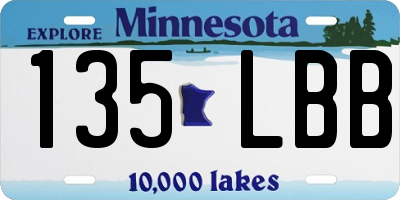 MN license plate 135LBB